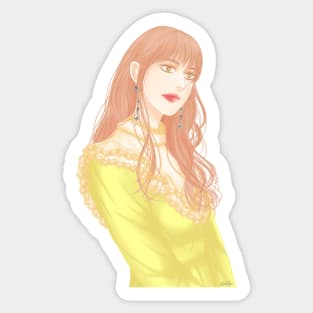 Yellow girl Sticker